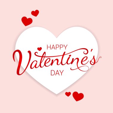 Sevgililer Günü metin şablonu kırmızı kalp poster afişi pembe arkaplan