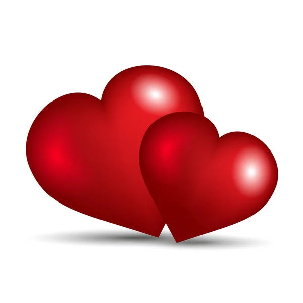 Illustration Red Heart Graphics Love — Stock Vector