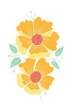 Renkli çiçekler çiziyorum doğrusal beyaz arkaplan. Dövme için çizim