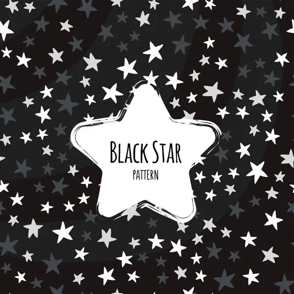 Patrones Estrellas Espacio Negro Cielo Diseño Para Imprimir — Archivo Imágenes Vectoriales