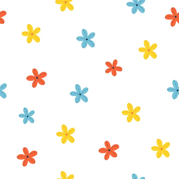 Pattern Fresh Cute Flower Background Background Wallpaper Print Fabric — Stok Vektör