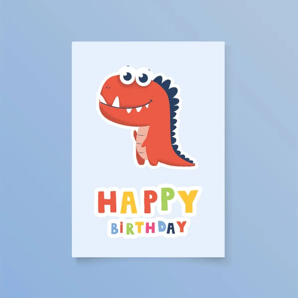 Template Postcard Giraffe Greeting Card Birthday Holiday Print Design Poster — Vector de stock