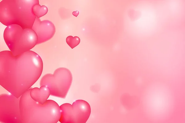 Valentines Day Poster Design Template Pink Background Web Banner — Stockvektor