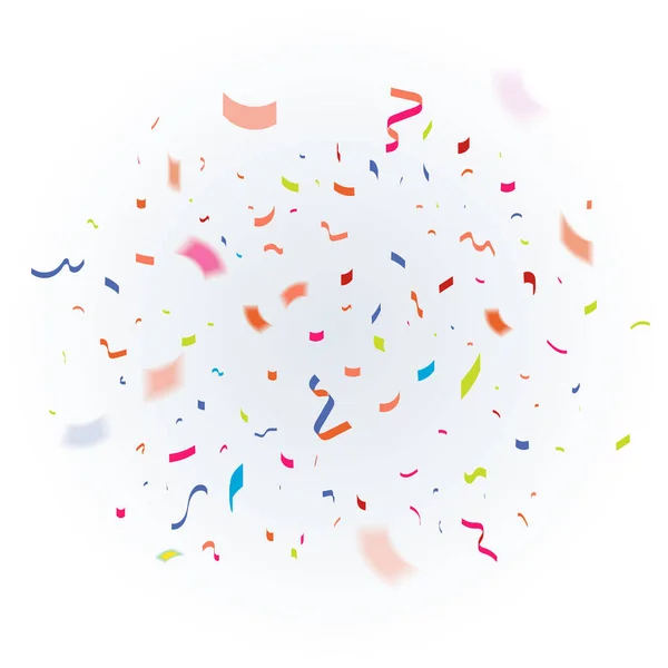 Colorful bright confetti isolated on transparent background. Festive template illustration for design