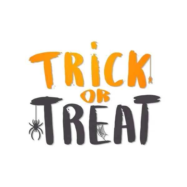 Collection Trick Treat Lettering Template Holiday Calligraphy Banner Poster Greeting — Stockvektor