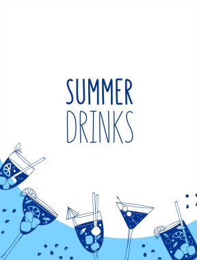 Renkli gözlüklü menü ya da kafe için poster tasarımı şablonu. Doku brusher Tasarımı