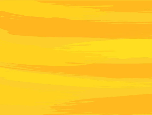 Жовтий Фон Текстурою Штрихів Пензля Абстракція Дизайну — стоковий вектор