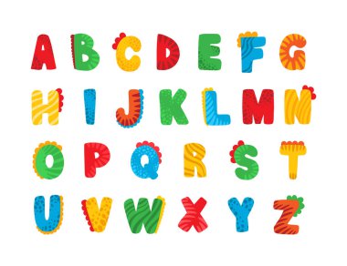 Child Font Alphabet Color dinosaur text Vector background