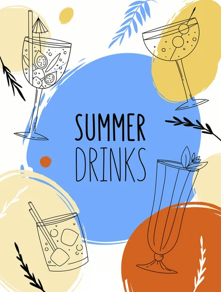 Renkli gözlüklü menü ya da kafe için poster tasarımı şablonu. Doku brusher Tasarımı