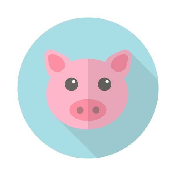 Icône Tête Cochon Design — Image vectorielle