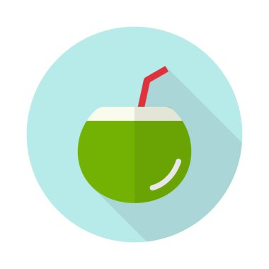 Plaj hindistan cevizi ikonu tasarımı.