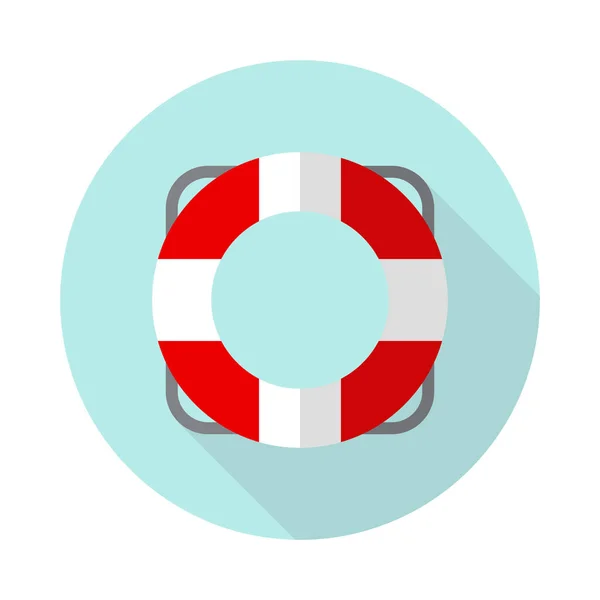 Beach Red White Buoy Icon Design — Stock Vector