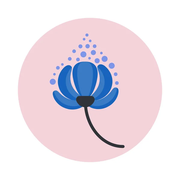 Elemento Floral Azul Diseño Ilustración Floral Para Hacer Ramos Tarjetas — Vector de stock