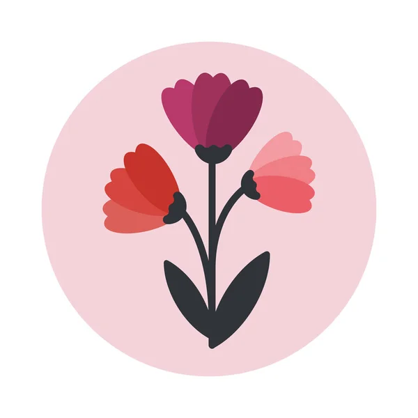 Dreiblättriges Blütenelement Florales Illustrationsdesign Zur Gestaltung Von Kränzen Grußkarten Hochzeitseinladungen — Stockvektor