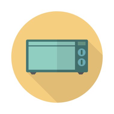 Simple flat design kitchen microwave.