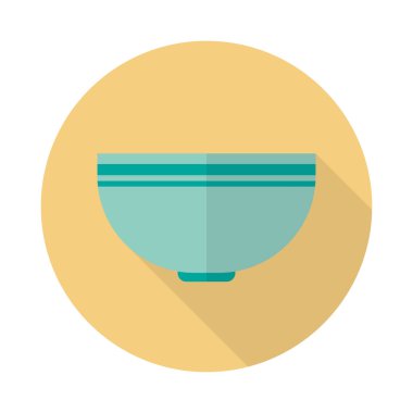 Bowl icon design. Vector illustration of kitchen utensils.