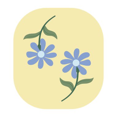 Abstract flower illustration. Design elements for social media, stickers, posters, greeting cards, wall hangings, etc.