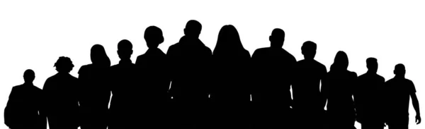 Gesellschaft Silhouette Von Menschenmassen Vektorillustration — Stockvektor