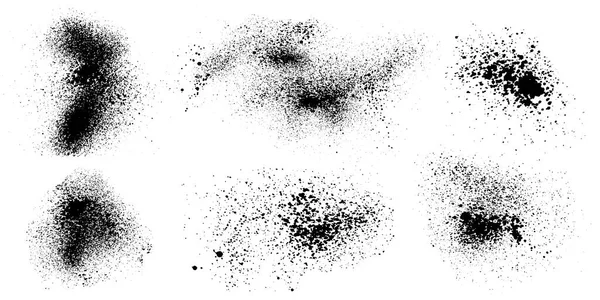 Inslag Sprayfärg Uppsättning Bläckplåtar Vektorillustration — Stock vektor