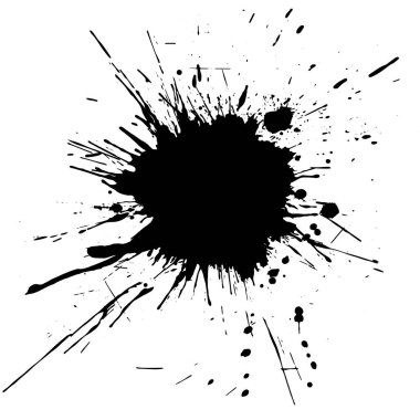 Güzel grunge blot, pat. Boya sıçraması. Vektör illüstrasyonu.
