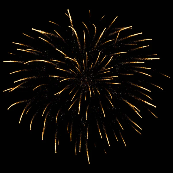 Bellissimi Fuochi Artificio Con Scintille Sfondo Nero Illustrazione Vettoriale — Vettoriale Stock