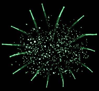 Siyah arka planda kıvılcımlar olan güzel bir havai fişek. Vektör illüstrasyonu