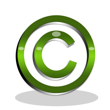 C sembolü tüm yaratıcı çalışmalar için telif hakkı uyarısı olarak kullanılır.