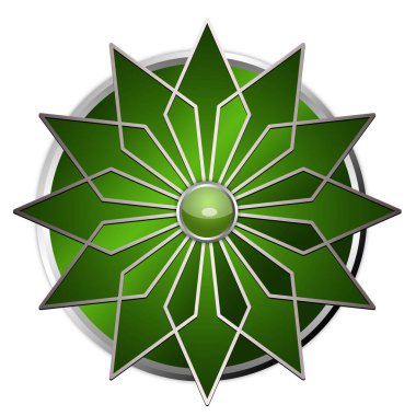 Yeşil renkli 3D oda dekoru..