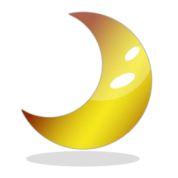 Lujosa Ilustración Una Luna Amarilla — Foto de Stock
