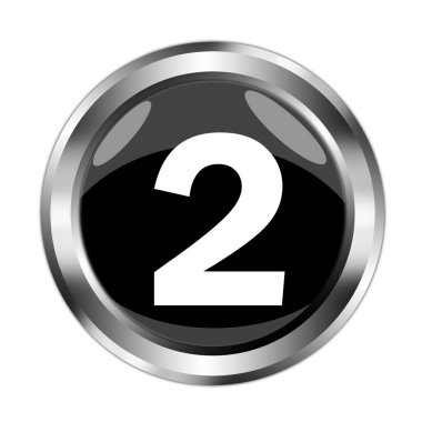 Lüks bir 3D siyah dairesel düğmenin çizimi.