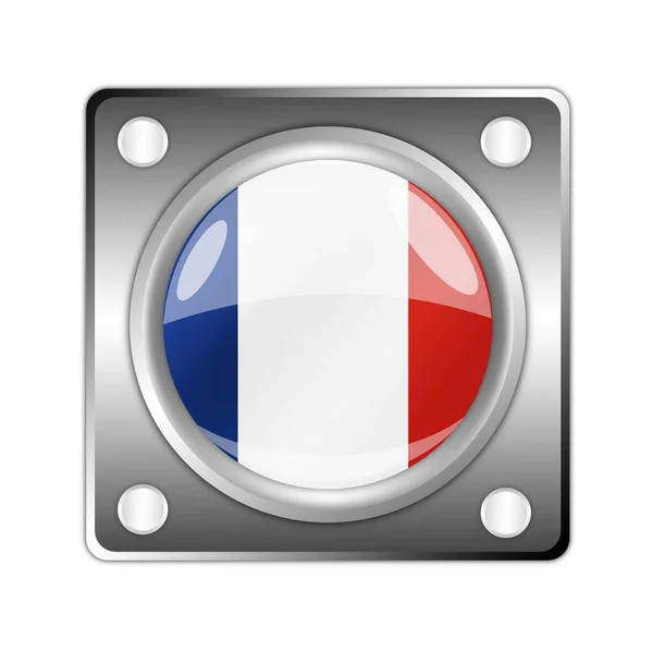 French Flag Glowing Circle Attached Door Wall — Stockfoto