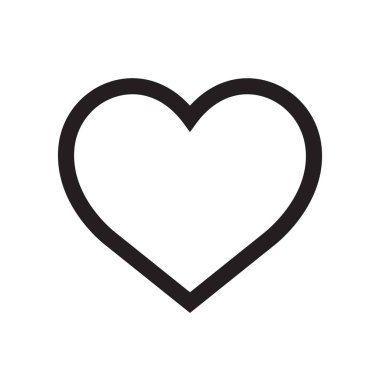 Kalp vektör simgesi izole edildi. aşk sembolü