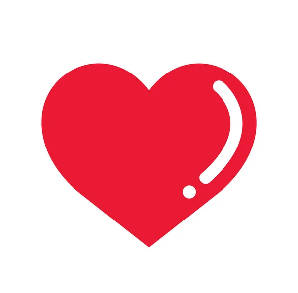 Icono Vector Cardíaco Aislado Símbolo Amor — Vector de stock