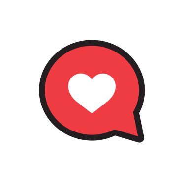 Yalıtılmış bir konuşma balonunda kalp