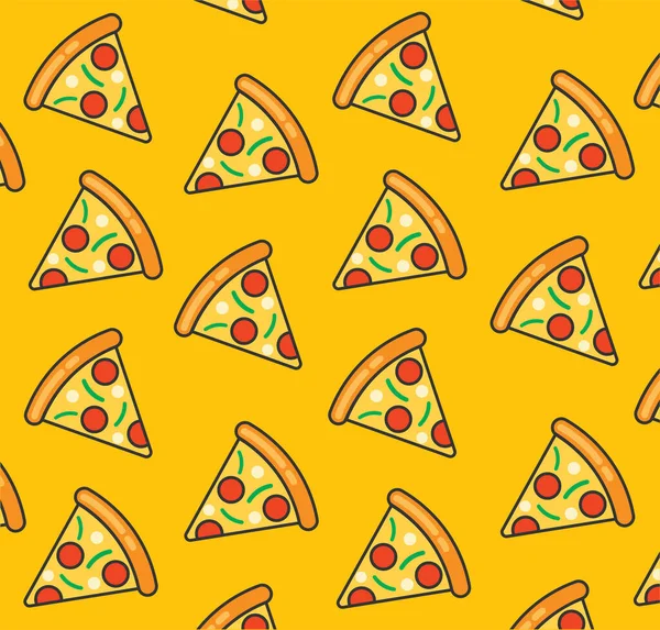 Pizza Řez Vzor Pozadí Vektorová Ilustrace — Stockový vektor