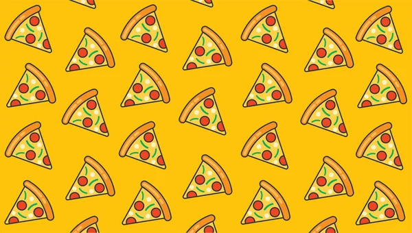 Pizza Řez Vzor Pozadí Vektorová Ilustrace — Stockový vektor