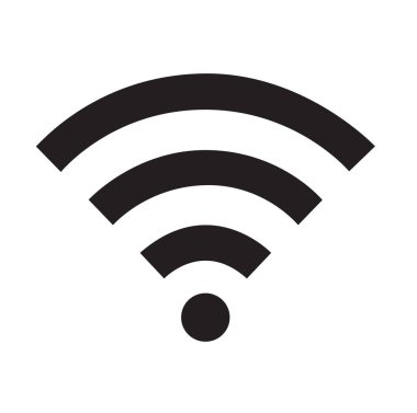 Wifi icon vector, wireless internet sign