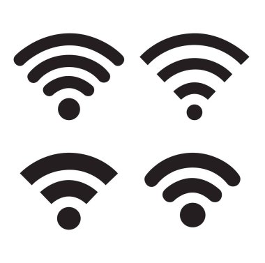 Wifi icon vector, wireless internet sign