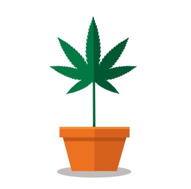 Marihuana yaprağı sembolü, marihuana veya kenevir ikonu