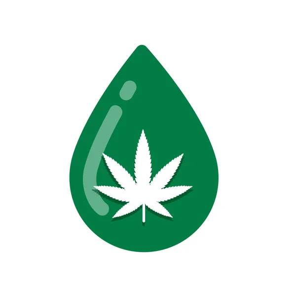 Cannabis Maconha Ilustração Vetor Água —  Vetores de Stock