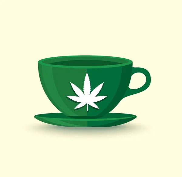 Illustrazione Vettoriale Dell Acqua Cannabis Marijuana — Vettoriale Stock