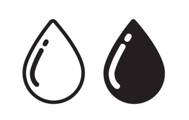 Su yassı ikonu. vektör illüstrasyonu 