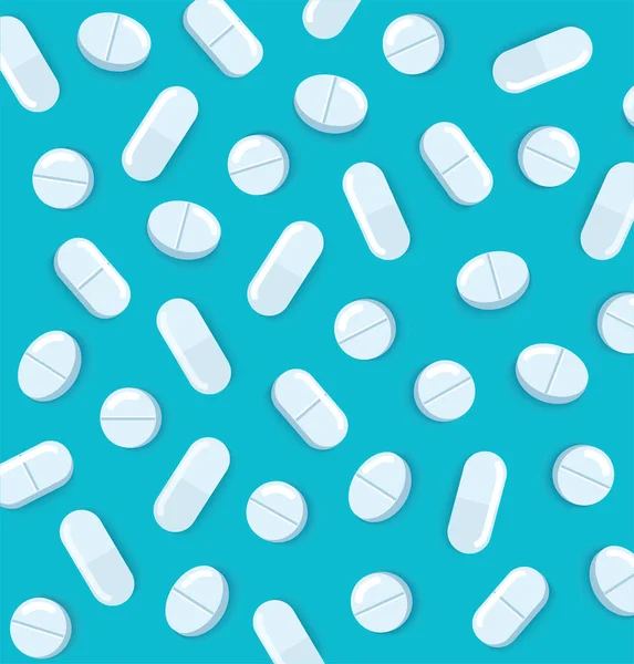 Orvosi Tabletták Kapszulák Gyógyszertári Vektor Illusztráció — Stock Vector