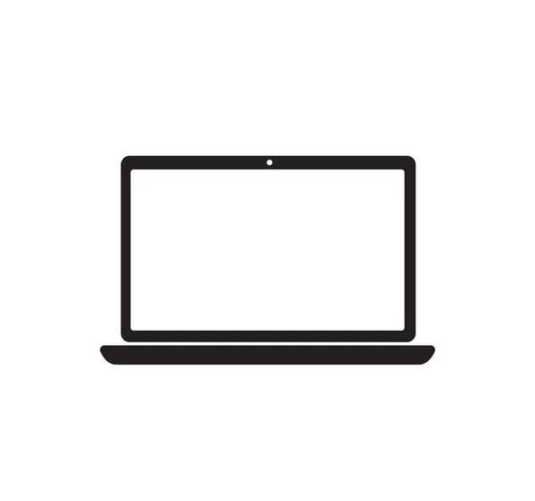 Eenvoudige Computer Laptop Icoon Vectorillustratie — Stockvector