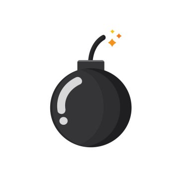 Parıltılı bomba. vektör illüstrasyonu