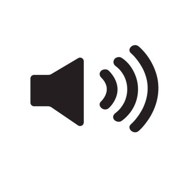 Sözcü simgesi. ses simgesi vektör illüstrasyonu