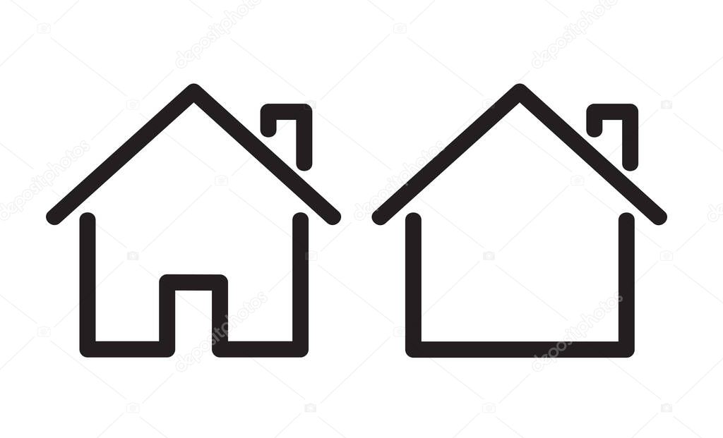 Home flat icon. vector illustration eps10
