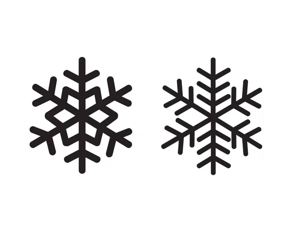 Inverno Floco Neve Ícone Vetor Ilustração — Vetor de Stock