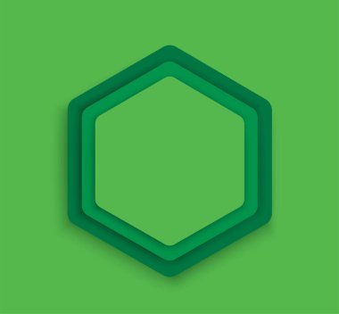 yeşil altıgen arkaplan şablon vektör çizimi