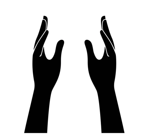 Tangan Memegang Tangan Berdoa Vektor - Stok Vektor
